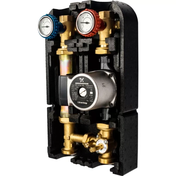 Насосная группа Stout со смесителем 1 с насосом Grundfos UPSO 25-65