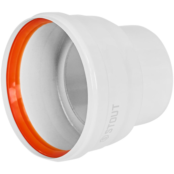 Адаптер соединительный Stout переход с Dn 100 (п) на Dn 125 (м)