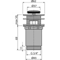 Донный клапан AlcaPlast A391 11/4 click/clack с переливом