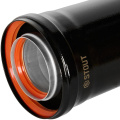 Удлинитель дымохода коаксиальный Stout 80/125 250 мм черный