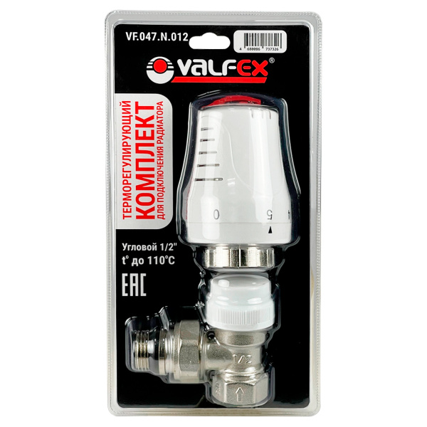 Комплект терморегулирующий угловой Valfex 1/2