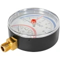 Термоманометр радиальный Stout 80 мм, 0-6 бар, 0-120C, подключение 1/2