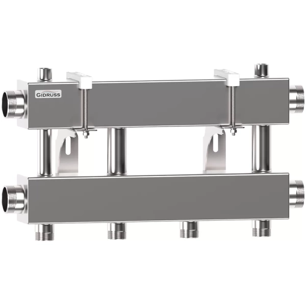 Распределительный коллектор Gidruss MKSS-150-2x25 (150 кВт, 2 магистр. подкл. G 1 1/2, 2 конт. G 1)
