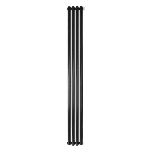 Стальной трубчатый радиатор Stout Tube Round R40 1-1750 RT 4 секции, нижнее подключение (черный)