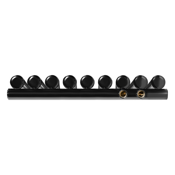 Стальной трубчатый радиатор Stout Tube Round R40 1-1750 RT 9 секций, нижнее подключение (черный)
