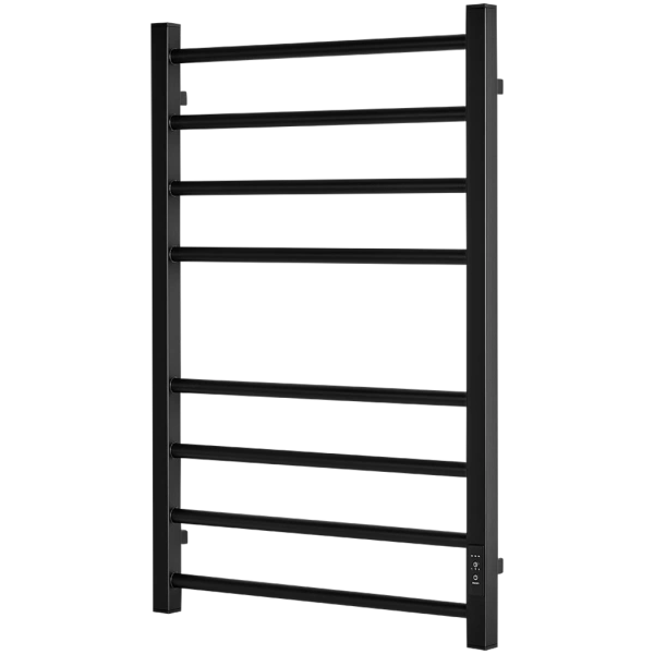 Электрический полотенцесушитель Stout PIANO quadro 500x800 черный матовый