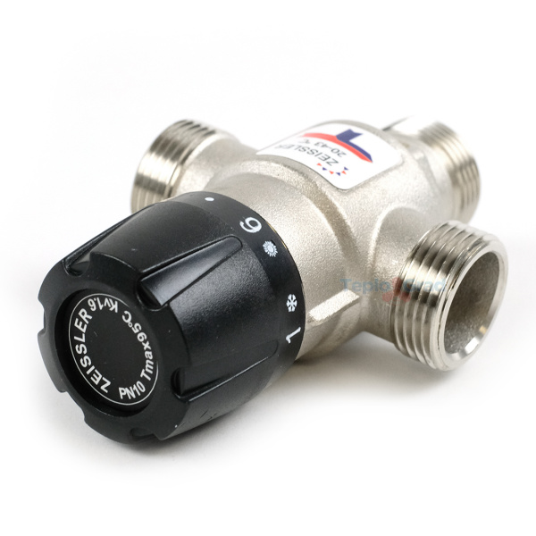 Термостатический смесительный клапан Zeissler 3/4 НР 20-43°С KVs 1.6