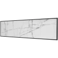 Отопительная панель Stout White Stone SCT 120x30 белый гранит / черный корпус