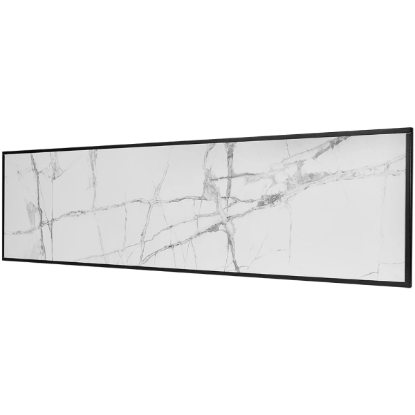 Отопительная панель Stout White Stone SCT 120x30 белый гранит / черный корпус