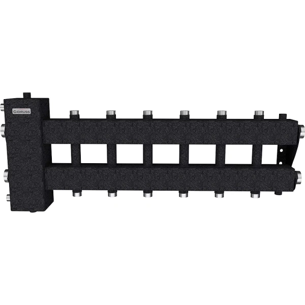 Балансировочный коллектор Gidruss BM-150-7DU (до 150 кВт, подкл. котла G 1 1/2, 3+3 контура G 1)