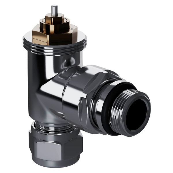 Набор термостатический угловой Royal Thermo Design Pro 15мм М30х1,5 (хром)