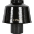 Оголовок вертикальный Stout Dn 80 с ветрозащитой черный широкий