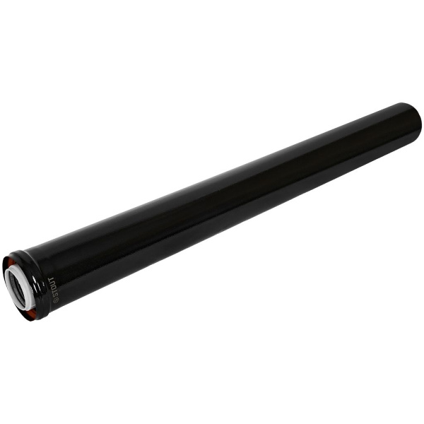 Удлинитель дымохода коаксиальный Stout 60/100 1000 мм черный для конденсационных котлов