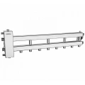Балансировочный коллектор Gidruss BMSS-100-5D (до 100 кВт, подкл. котла G 1 1/4, 4+1 контура, нерж. сталь)