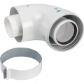 Отвод коаксиальный Stout 60/100 90° PP-FE совместимый с Vaillant и Ariston