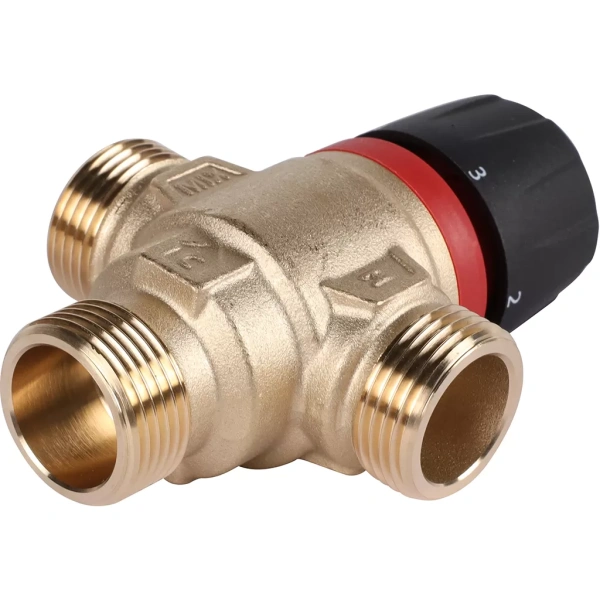 Термостатический смесительный клапан Rommer 3/4 НР 35-60°С KVs 1.6