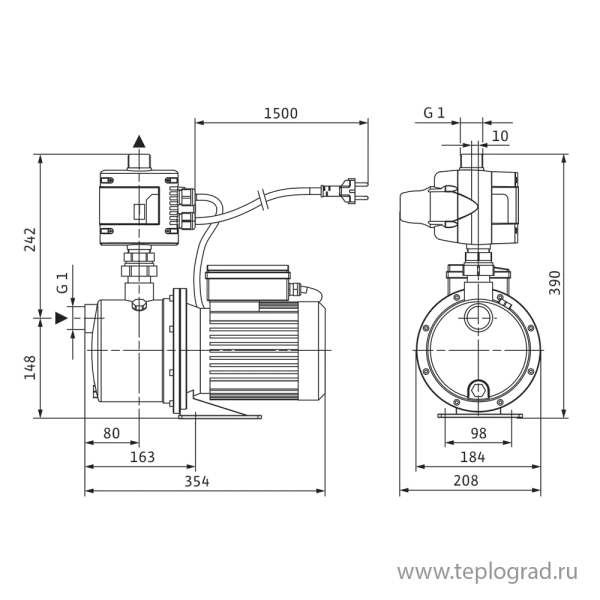 Насосная станция Wilo FWJ 203 EM 2