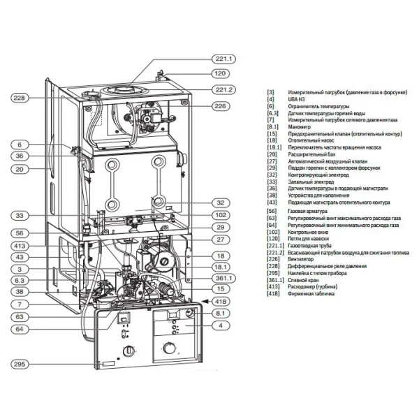 Настенный газовый котел Buderus Logamax U052 24K