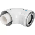 Отвод коаксиальный Stout 60/100 90° PP-FE совместимый с Vaillant и Ariston