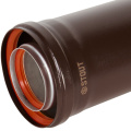 Удлинитель дымохода коаксиальный Stout 80/125 250 мм коричневый для конденсационных котлов