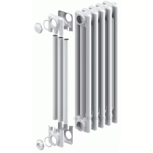 Стальной трубчатый радиатор Zehnder Charleston 3057 21 секция боковое подключение