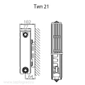 Стальной радиатор Stelrad Compact 21 500 2600 боковое подключение, 3824 Вт