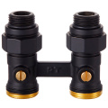 Узел нижнего подключения Royal Thermo прямой 1/2x3/4, черный