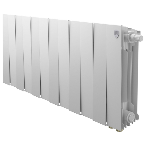 Биметаллический радиатор Royal Thermo PianoForte 300 Bianco Traffico VR80 12 секций с нижним подключением