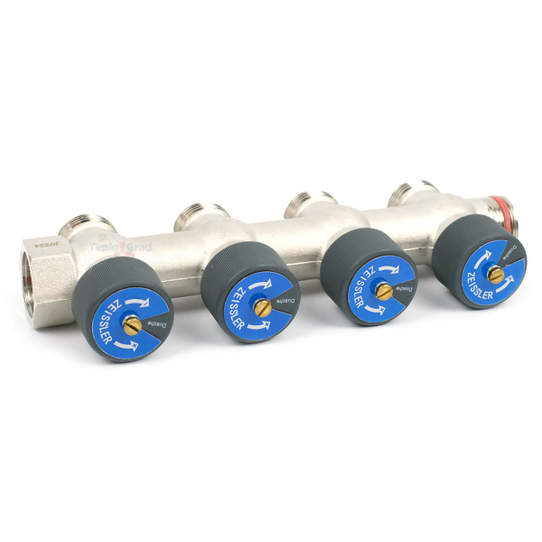 Коллектор распределительный Zeissler 3/4x3/4 на 4 выхода