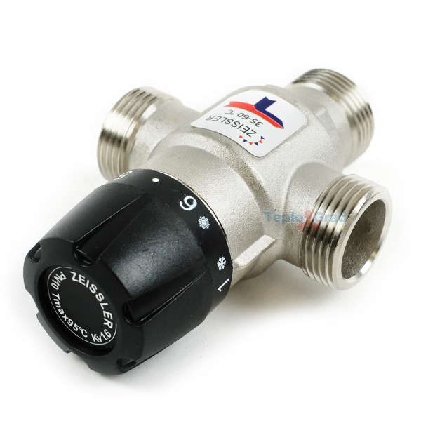 Термостатический смесительный клапан Zeissler 3/4 НР 35-60°С KVs 1.6