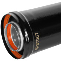 Удлинитель дымохода коаксиальный Stout 60/100 500 мм черный