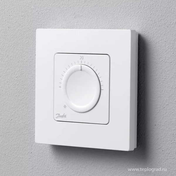Дисковый комнатный термостат Danfoss Icon 230 В, встраиваемый