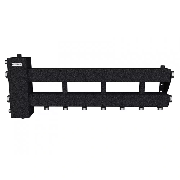 Балансировочный коллектор Gidruss BM-150-4D (до 150 кВт, подкл. котла G 1 1/2, 3 контура G 1)