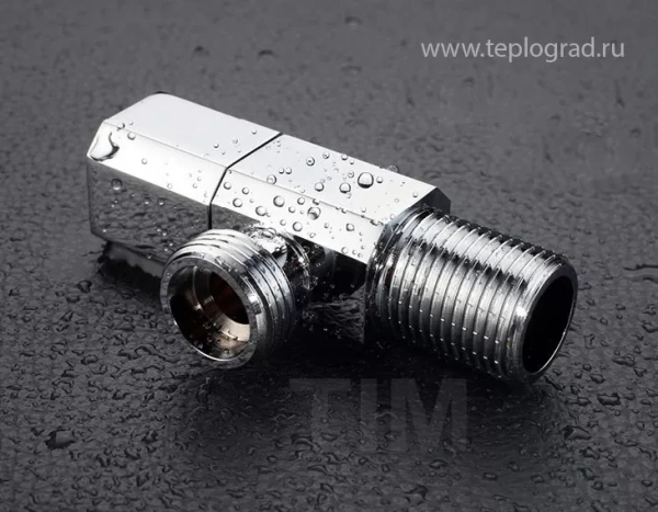 Кран шаровой угловой TIM BL5822 для бытовой техники 1/2x1/2