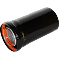 Удлинитель дымохода коаксиальный Stout 80/125 250 мм черный