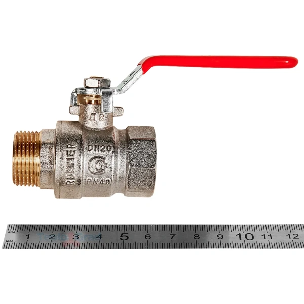 Кран шаровой Rommer НВ 3/4, ручка рычаг