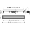 Душевой лоток AlcaPlast APZ9 550 мм с решеткой из нержавеющей стали