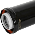 Удлинитель дымохода коаксиальный Stout 60/100 1000 мм черный для конденсационных котлов