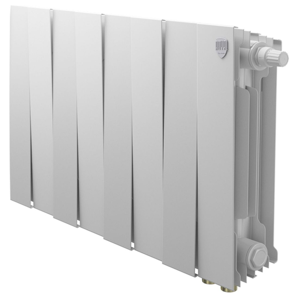 Биметаллический радиатор Royal Thermo PianoForte 300 Bianco Traffico VR80 8 секций с нижним подключением