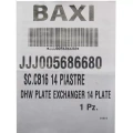 Теплообменник вторичный пластинчатый Baxi 14 пластин 5686680