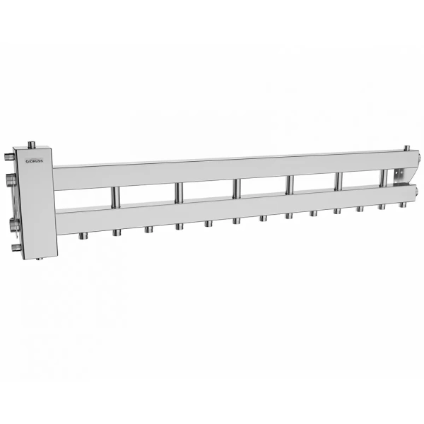 Балансировочный коллектор Gidruss BMSS-150-7D (до 150 кВт, подкл. котла G 1 1/2, 6 контуров G 1, нерж. сталь)