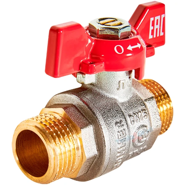 Кран шаровой Rommer НН 1/2, ручка бабочка