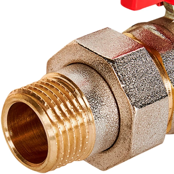 Кран шаровой Rommer с американкой НВ 1/2, ручка бабочка