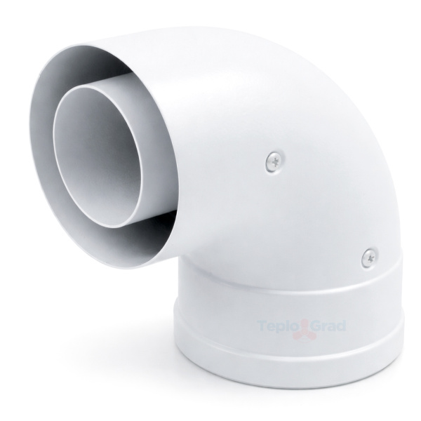 Отвод коаксиальный Termica 60/100 90°