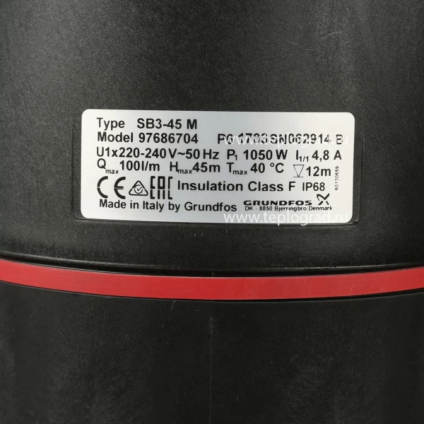 Колодезный насос Grundfos SB 3-45 M