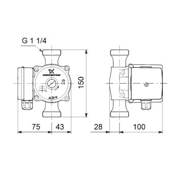Циркуляционный насос Grundfos UP 20-30 N 59643500