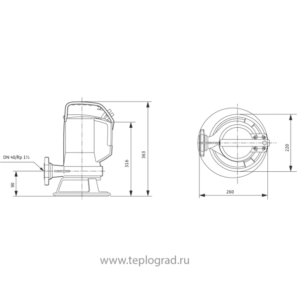Дренажный насос Wilo Drain MTC 40 F 16.15/7 3x400В