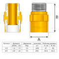 Диэлектрическая вставка для газа TIM 1/2" ВН
