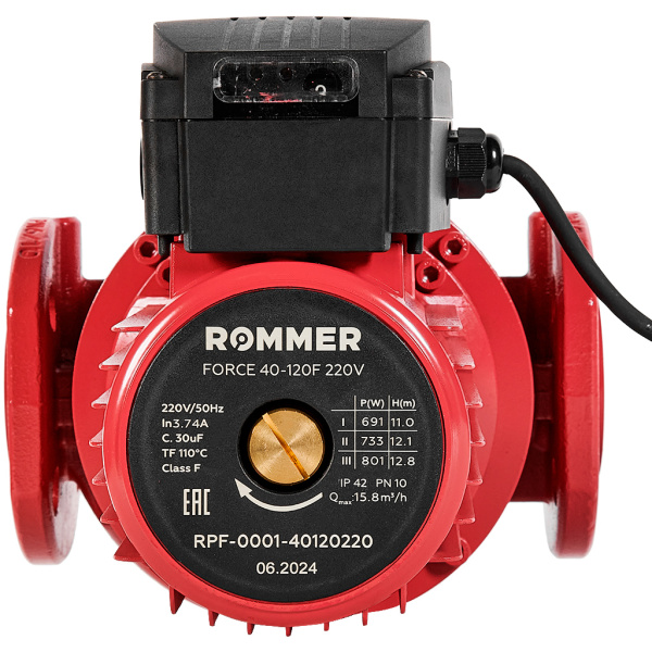 Циркуляционный насос Rommer Force 40-120F фланцевый (220 В)