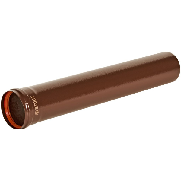 Удлинитель дымохода Stout Dn 80 500 мм коричневый